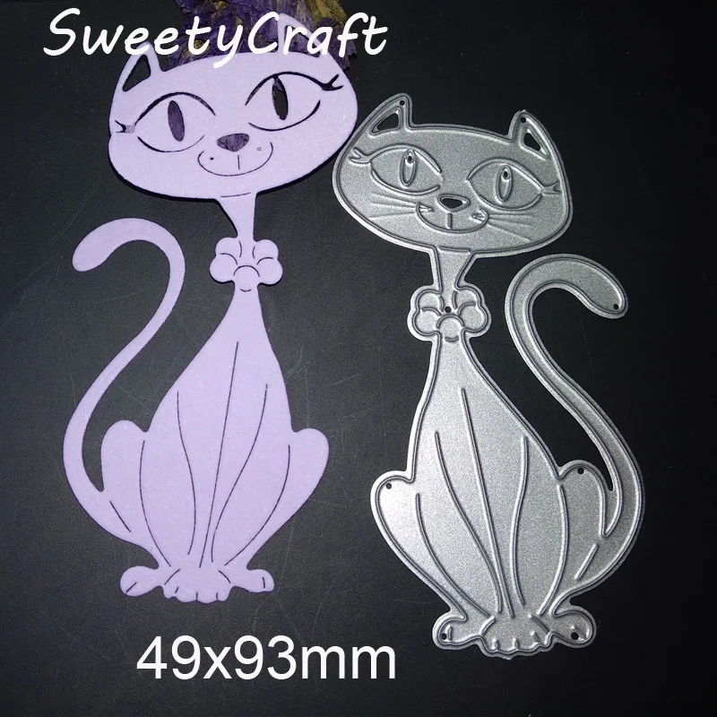 

49*93MM Cutting Dies Cat Animal Metal Dies Scrapbooking New 2018 Craft Stamps Die Cut Christmas Stencil Embossing Card Making