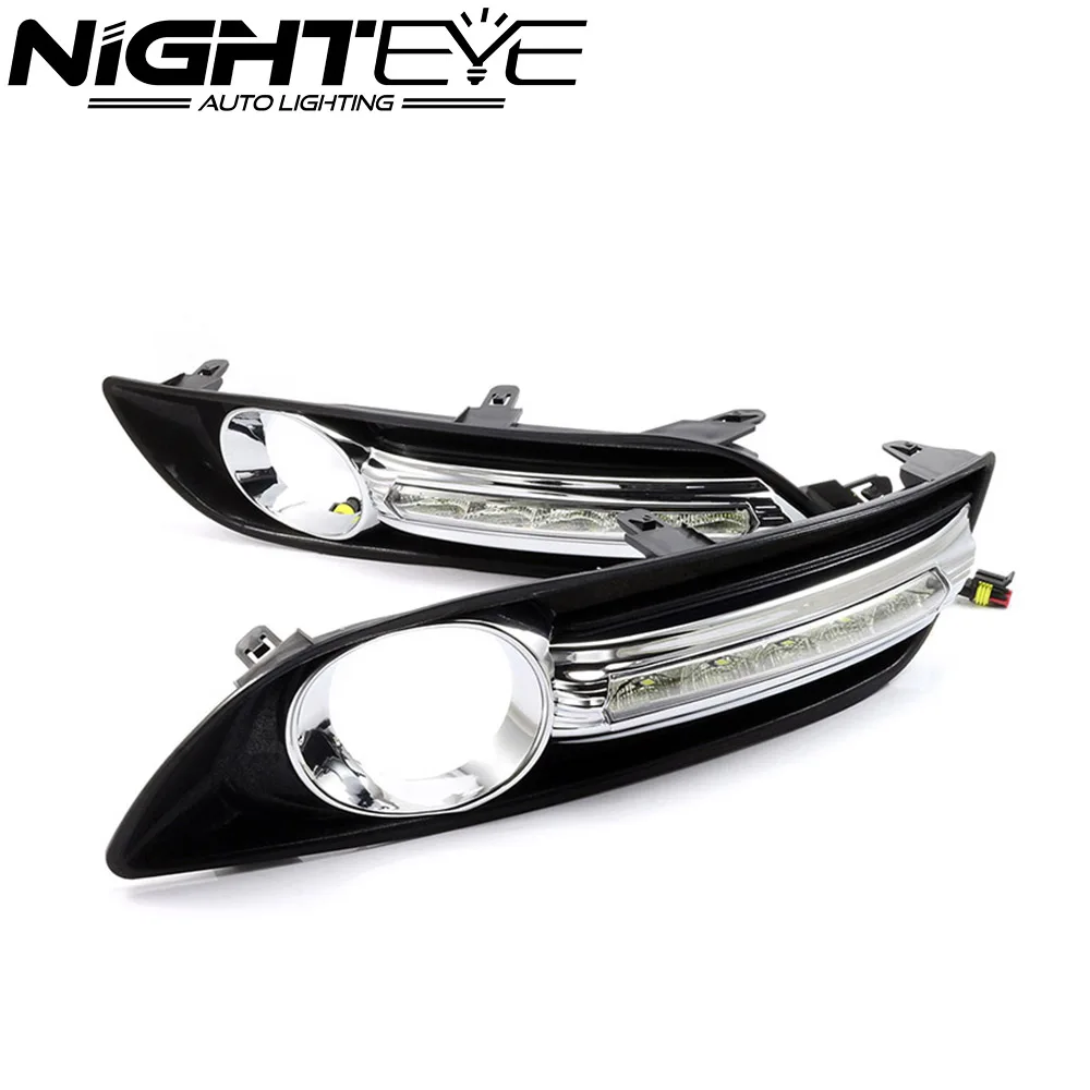 

2x Car LED DRL Daytime Running Lights Fog Driving Lamp for Nissan SYLPHY 2012 2013 2014 Super White Day light Free Shipping