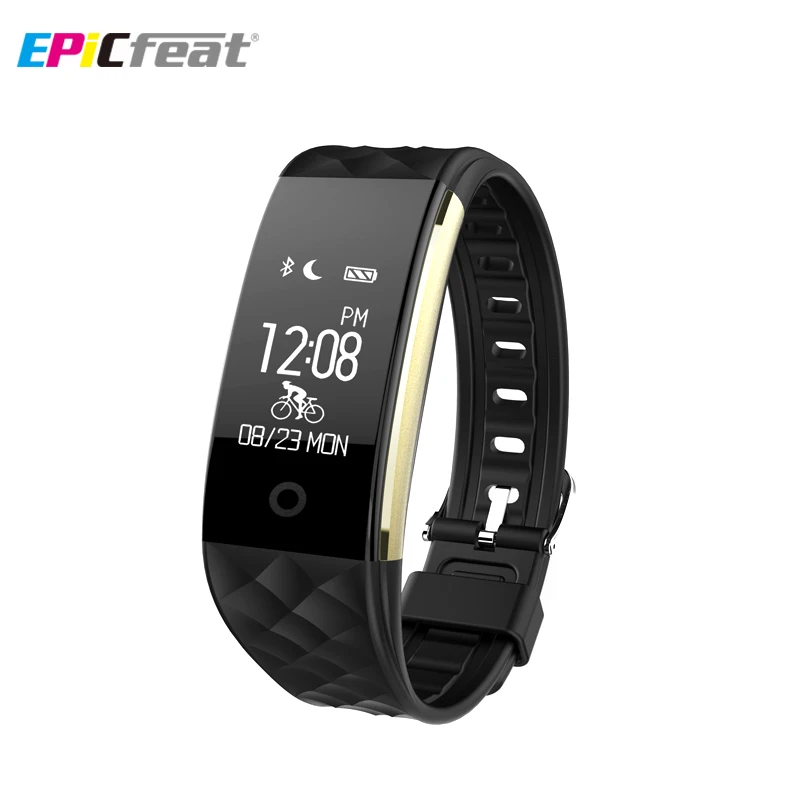 EPiCfeat Pedometer Sleep Tracker Heart Rate Smart Wristband Sport Health Bluetooth Remote Control Waterproof Smart Watch