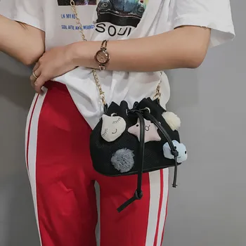 

2019 Fashion Casual Cute Lady Fairy Bucket Bag Small Fresh Animal Prints(Wind Single Shoulder Women Bag Messenger Bag 50