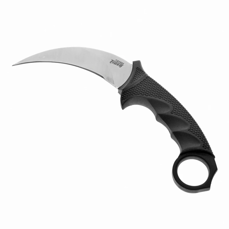 DuoClang нож из холодной стали Karambit из AUS-8A стали, тигровый Кратон и гривори с ручкой, ножи для выживания в пустыне CS GO