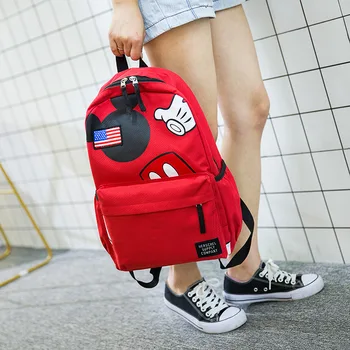 

Cartoon Micky Flag School Bags Mochilas Child's School Bag for Primary Boys and Girls Fashion Backpack Street Campus Bagpack