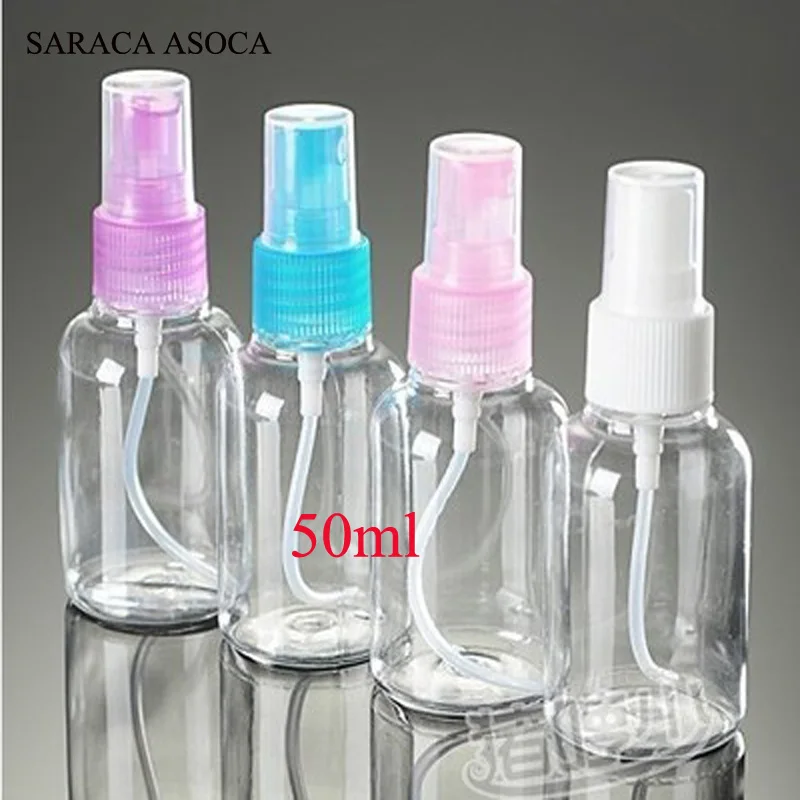 100 개/몫 플라스틱 화장품 스프레이 병 50ml 샘플 테스트 Sydrosol 병
