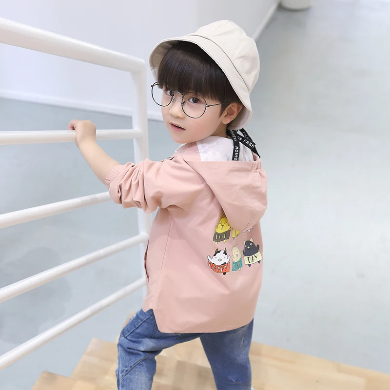 

Cute Kids Clothes Baby Girls Windbreaker Coat 2018 New Summer Hooded Jackets For Girl Costume Cotton Children Clothing 5jk094