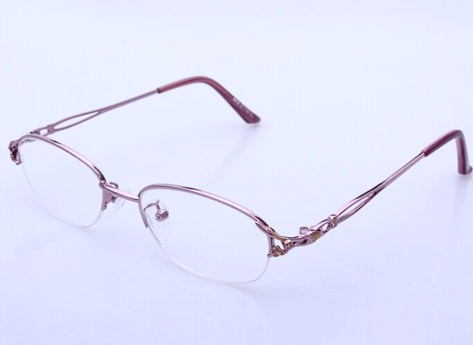 purple rimmed glasses