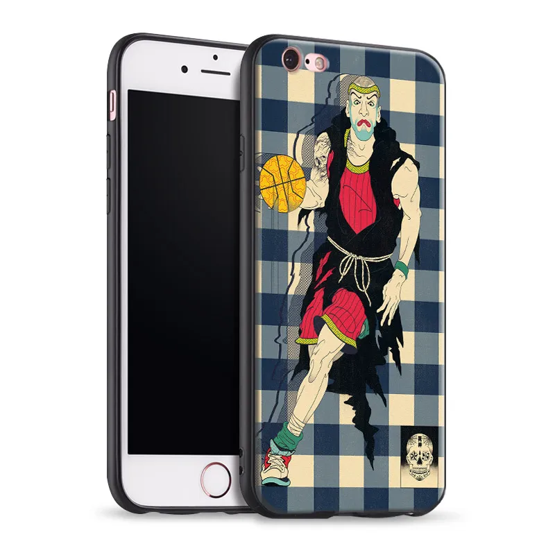 

Ukiyo-e Basketball Style Tpu Soft Silicone Phone Case Cover Shell For Apple iPhone 5 5s Se 6 6s 7 8 Plus X XR XS MAX
