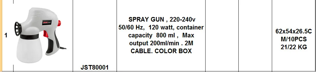 Съемный высокого давления Электрический пистолет-распылитель Торт Шоколад Регулируемый латексный краска