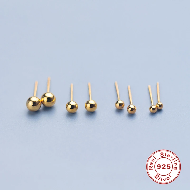 

ROXI 2.5-5mm Small Round Ball Stud Earrings for Women Girls Piercing Cartilage Earings Fashion Jewelry Safe Prevent Allergy Pins