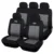 Tejido de Poliéster Cubierta de Asiento de coche Universal de Estilo Deportivo Automóvil Asiento Completo Protector Cubiertas Accesorios de Decoración Interior