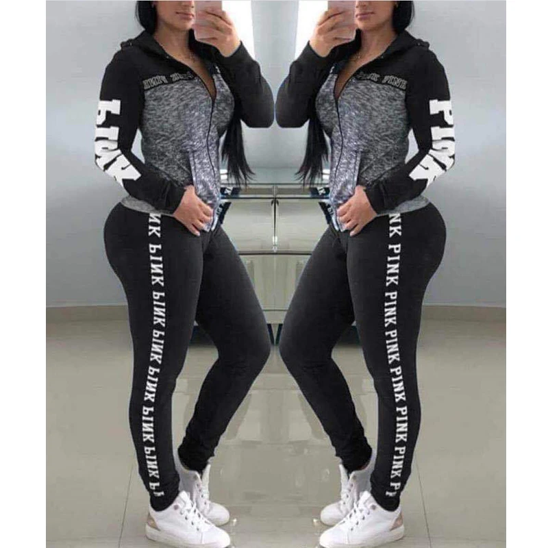 PINK Litter Women Yoga Sets Sport Top+Yoga Pants Fitness Clothing Sportwear Women Yoga Suit Sports Wear For Women Gym Clothing