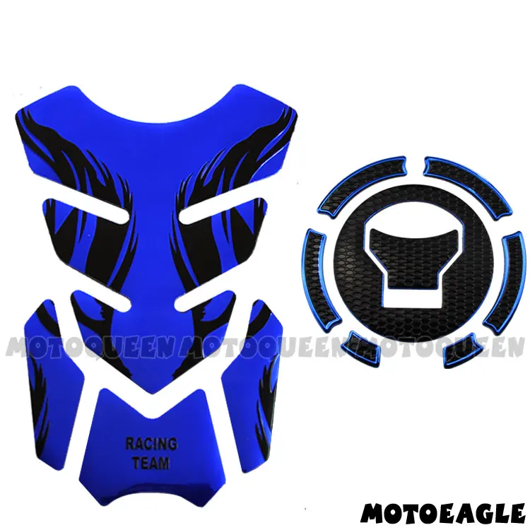 3D мотоцикл газовый топливный масляный бак Pad протектор наклейки для Honda CB650F CBR650F VFR800X VFR800 CBR500R CB500X CB500F MN4 - Цвет: Type A Blue