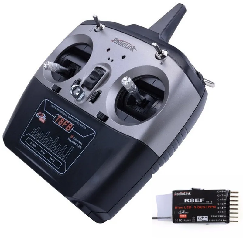 RadioLink T8FB 2.4GHz 8CH Transmitter with R8EF Receiver-Long