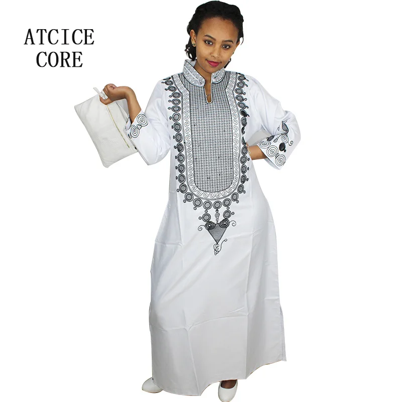 Африканские платья для женщин не Базен riche мягкий материал вышивка дизайн платье без шарфа LA067
