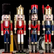 SCY+Creative Nutcracker 60CM large Nutcracker puppet soldier King musicians lucky talisman ornaments soldiers living