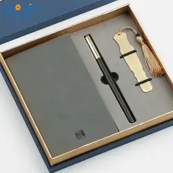 Высокое качество древесины подпись ручка дерево шариковая ручка черный блокнот из металла Закладки Бизнес подарки персонализированные