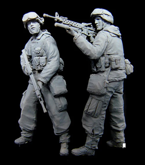 Смола сборки Наборы 1/35 современные американские солдаты команды в Ираке включают 2 солдаты Неокрашенный комплект Смола Модель Бесплатная