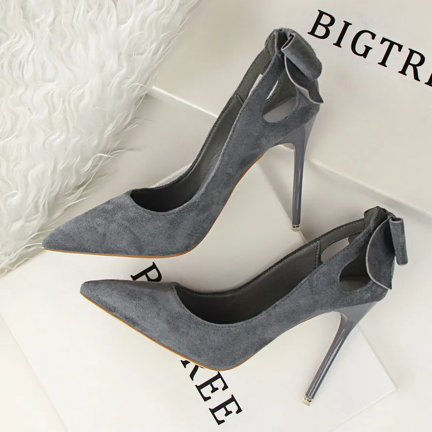 

Women's Pumps Shoes High Heel Womens Shoes Heels Sexy High Heels Nightclub Party Women Shoes With Heels And Bow Tie Office Lady