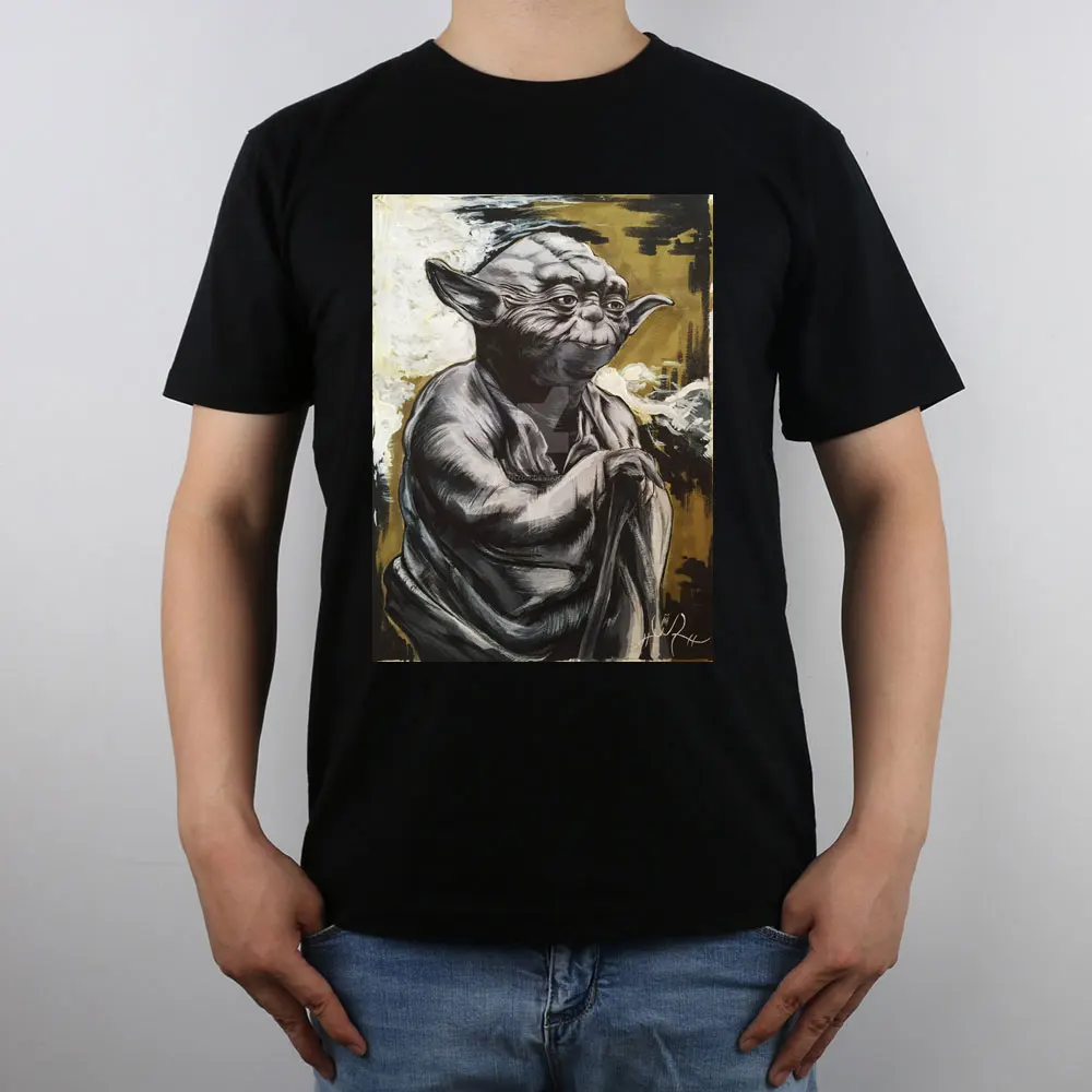 حرب النجوم يودا jedi المصارعة العجوز يودا t-shirt أعلى الصرفة القطن الرجال تي شيرت تصميم جديد جودة عالية