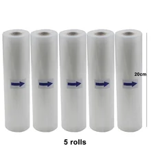 5 рулонов/партия вакуумные пакеты для хранения для упаковщика вакуумная упаковка 20 см* 500 см