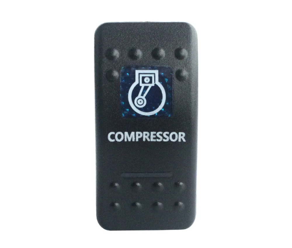 

WATERPROOF IP66 Marine Grade Car Boat RV 12v/24v Blue Led 5 Pin on-off SPST COMPRESSOR Rocker Switch