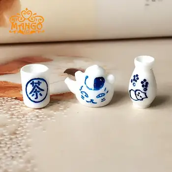 

Mini Dollhouse Mini - model Japanese - style tea drinking teapot teapot three sets