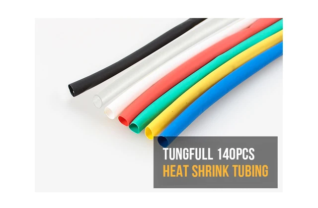 140Pcs Cavo Elettrico Per Auto Tubo Termorestringente Tubo Per Manicotto Avvolgente Assortiti 5 Formati Poliolefina Nuova Unità Elettrica Parte Predefinita - Foto 6