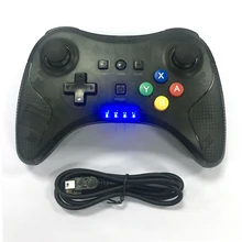 10 PCS Para W-i-i-U Pro Controlador de Jogo Joystick Gamepad Controlador sem fio Preto transparente