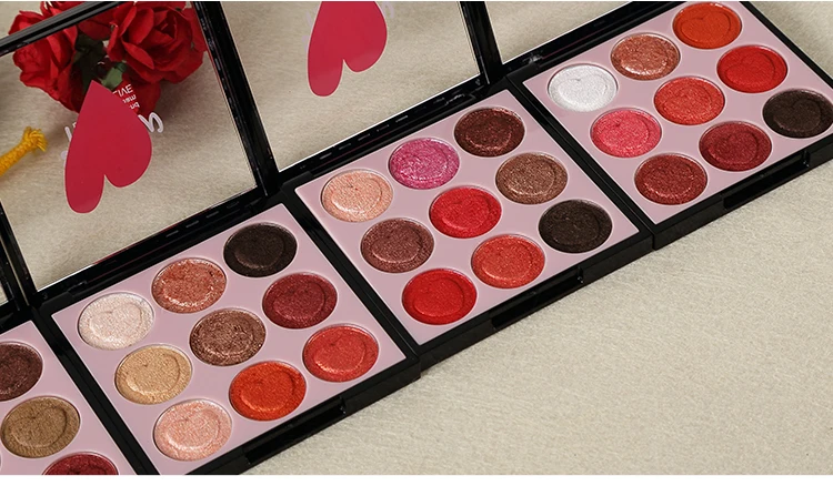 HOLD LIVE 9 Color Eyeshadow Palette Shimmer Matte Glitter Eye Shadow Palette Pigment Diamond Eyeshadow Glitter Nude Eyes Makeup (21)