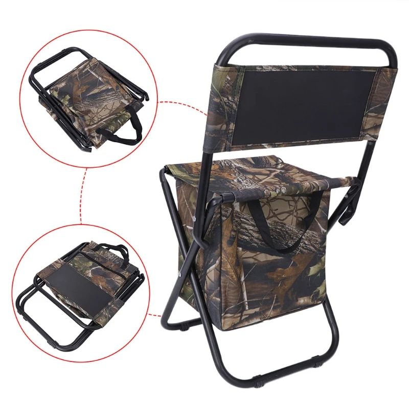 

Fishing Chair Folding Waterproof Camping Outdoor Multi Functional With Backpack