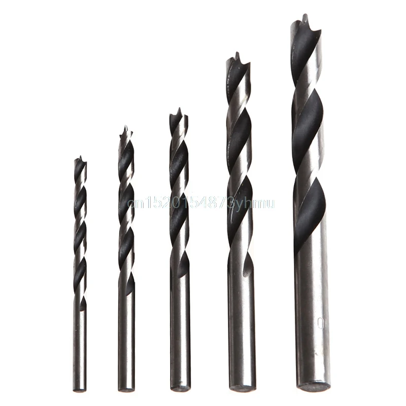 5Pcs/Set 4/5/6/810MM HSS Drill Bits Kit For Woodworking Metal Wood