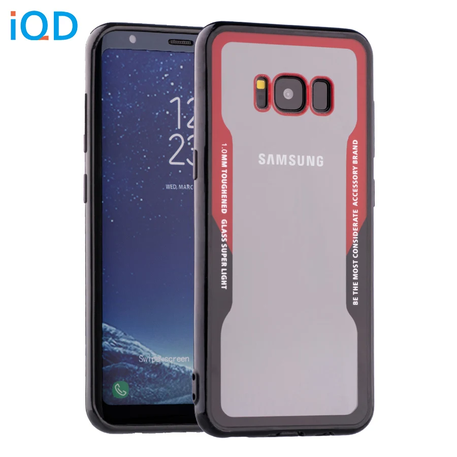 Чехол IQD для Galaxy S9 S8 Plus S7 Edge прозрачный чехол Note 8 9 A8 задняя полная защита жесткий