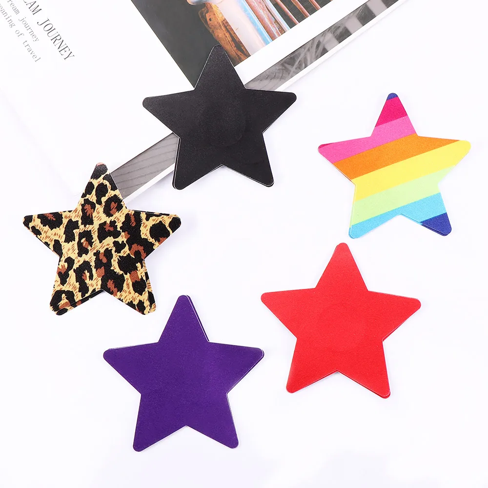 

Charm Hot 2Pairs New Sexy Star Pattern Nipple Cover Women Pasties Sticker Bra Pad Patch Pasties Adhesive For Swimwear