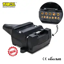 Tirol 12 Pin Австралийский трейлер плоский разъем сигнальный свет дисплей 12 в караван проводка разъем с болт из ПВХ T25489a