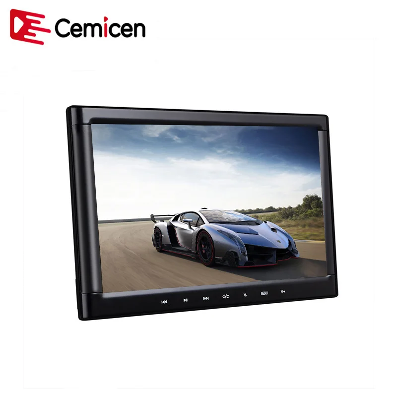 

Cemicen 2PCS 10.1 Inch Screens For Car Monitor Touch Button 1024*600 DVD Player MP5/HDMI/USB/SD/IR/FM Transmitter/Speaker/Games