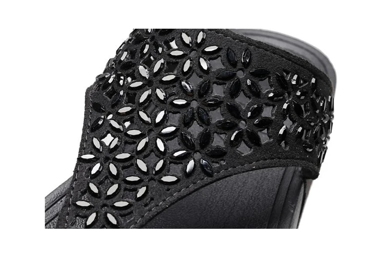 rhinestone flip flops casual        