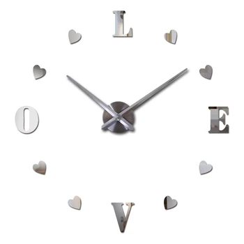 

2019 New Diy Wall Clock Acrylic diy Clocks Quartz Watch Reloj De Pared Living Room Modern 3d Mirror Stickers Horloge Home Klok