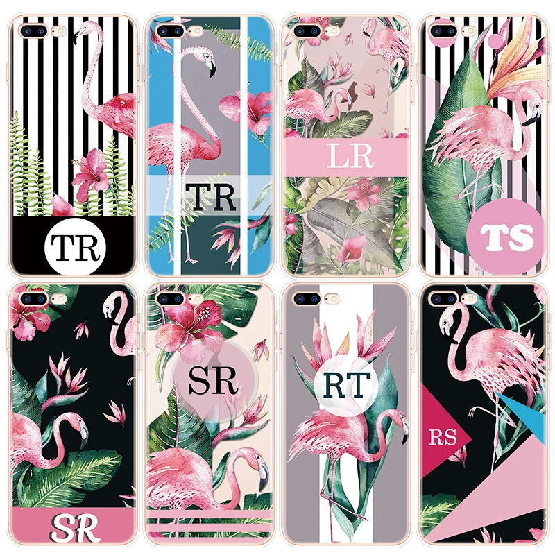 

Flamingo Cute Animal For iPhone Xs Max XR X 6 6s 7 8 Plus Fundas For iPhone 5S SE 5C 4 4S 5 Coque For OPPO F9 F7 F5 A5 K1 Case