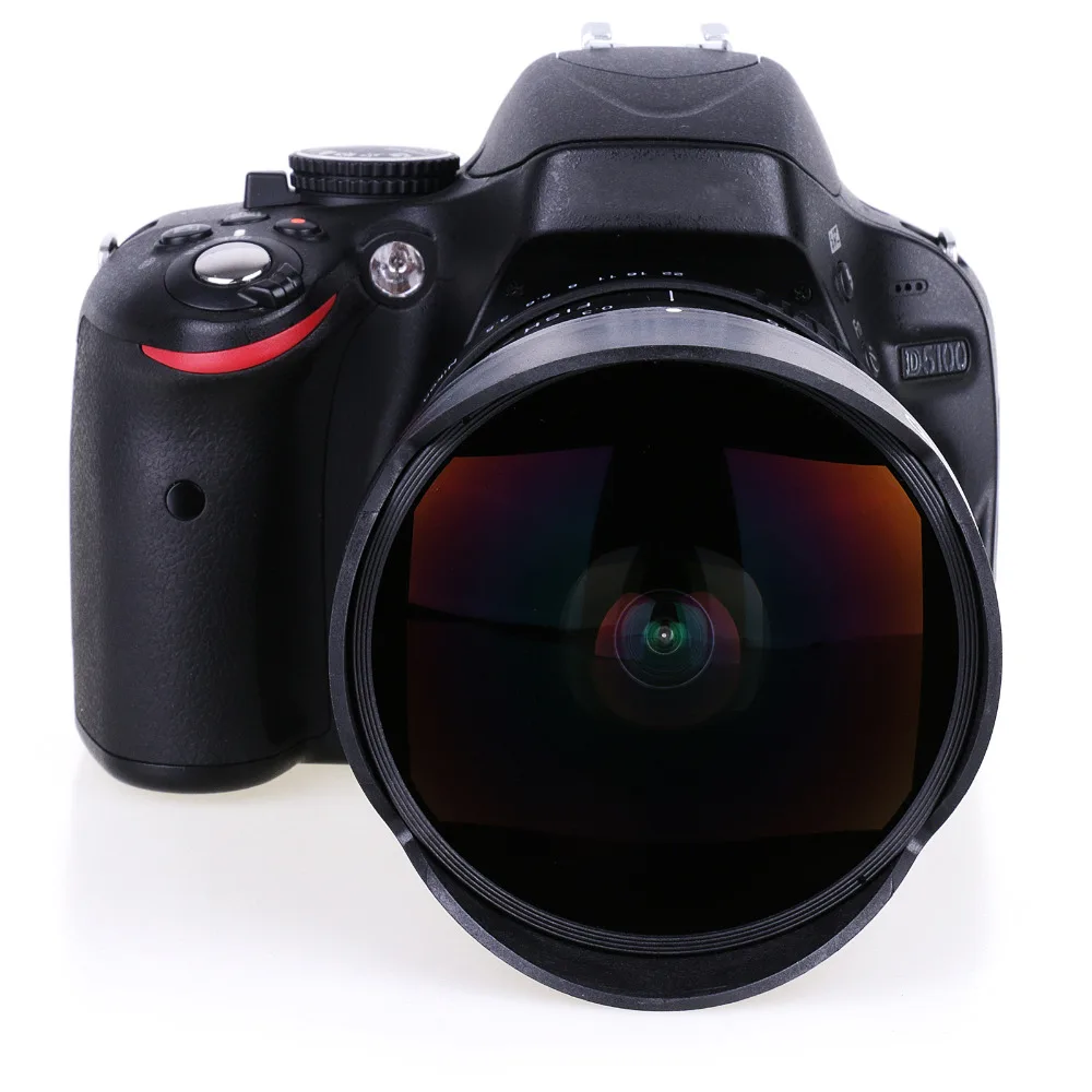 8mm F/3.5 Ultra Wide Angle Fisheye Lens for Nikon DSLR Camera D3100 D3200 D5200 D5500 D7000 D7200 D800 D700 D90 D7100 free ship