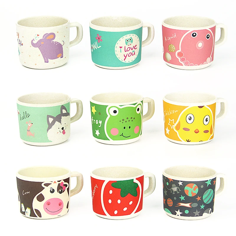 Baby Cups Bamboo Animal Cute Baby Drinkware with Handle Baby Cups Bamboo Animal Cute Baby Drinkware with Handle