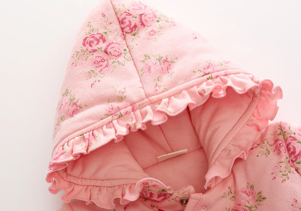 algodão macacão com capuz roupas floral princesa natal meninas onesie