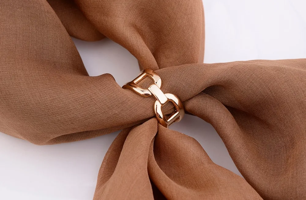 JACKSTRAW H стиль 3 цвета покрытие медь высокое качество шарф кольцо Пряжка без крючка шелк Защита окружающей среды материалы
