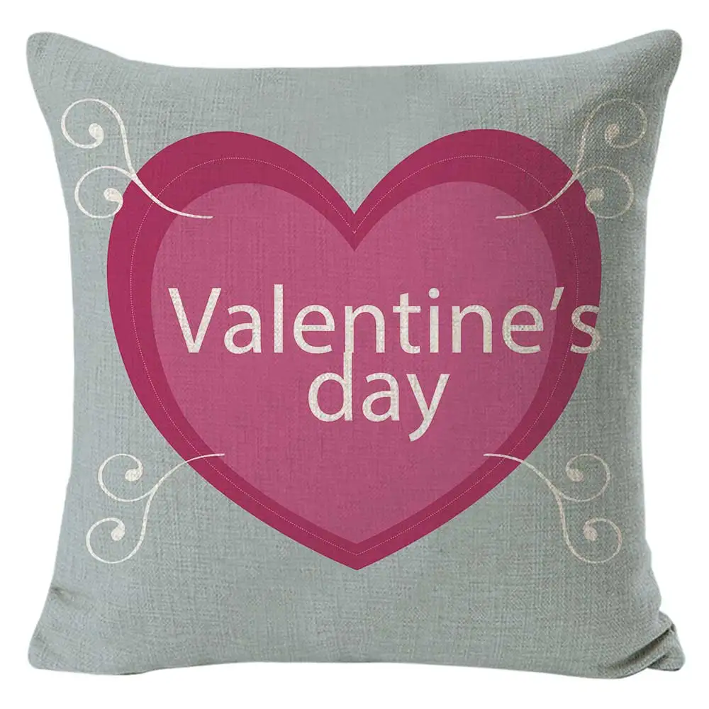Чехол для подушки с надписью «Love Heart» для дивана, декоративная подушка для дома, чехол для подушки из хлопка и льна, чехол для подушки, Capa Almofada 45*45 см - Цвет: 3
