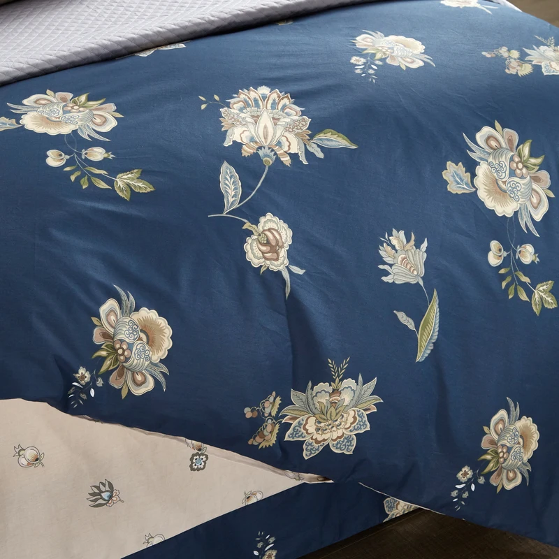 Waliicorners Flowers Bedding Sets Cotton Full Queen King Size Duvet Cover Bed/Flat Sheet Fitted Sheet set Pillowcase 15 FH1_4621