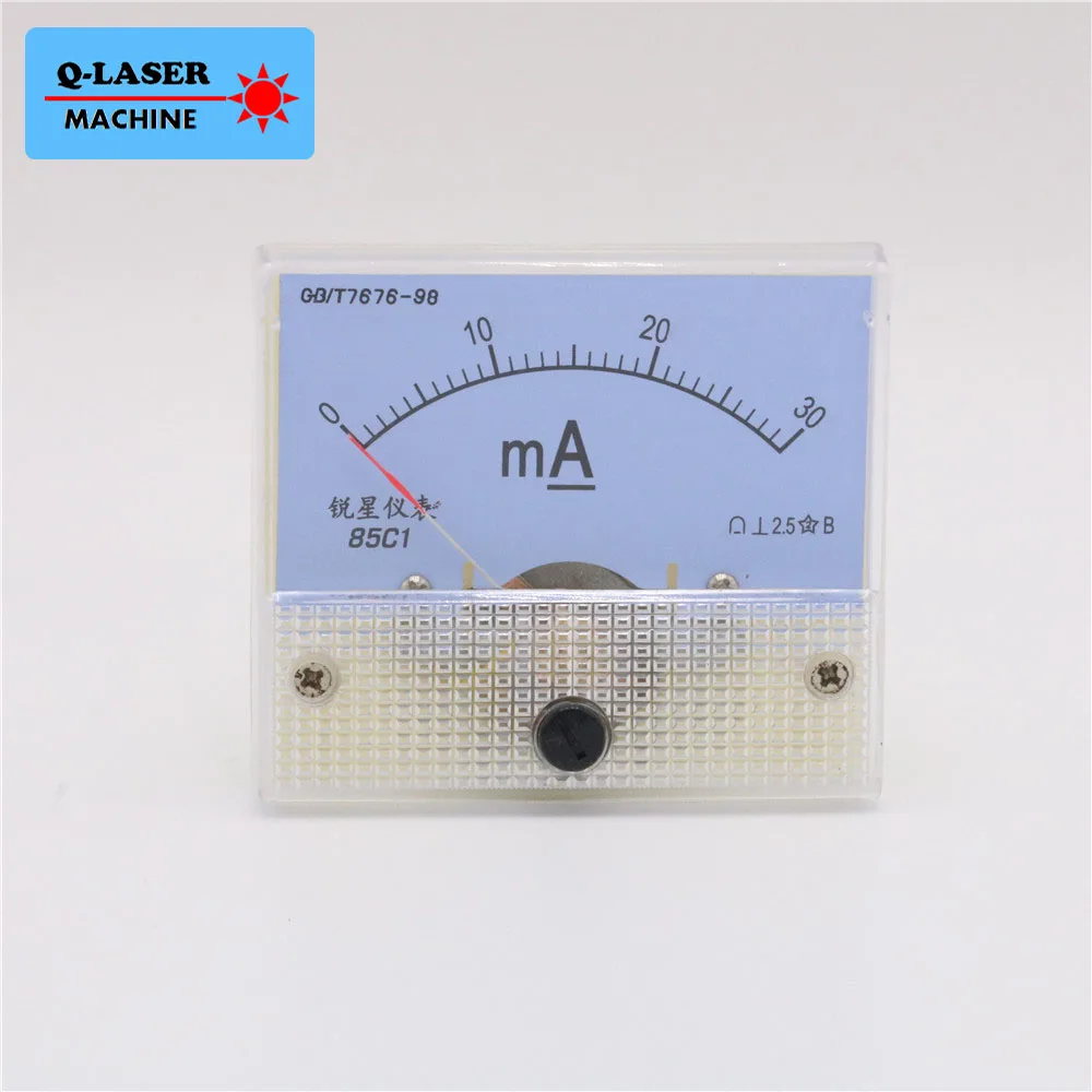 

DC 0-50mA Analog Ammeter Current Panel Ampere Meter Tester HUA 85C1 for CO2 Laser Engraving Cutting Machine