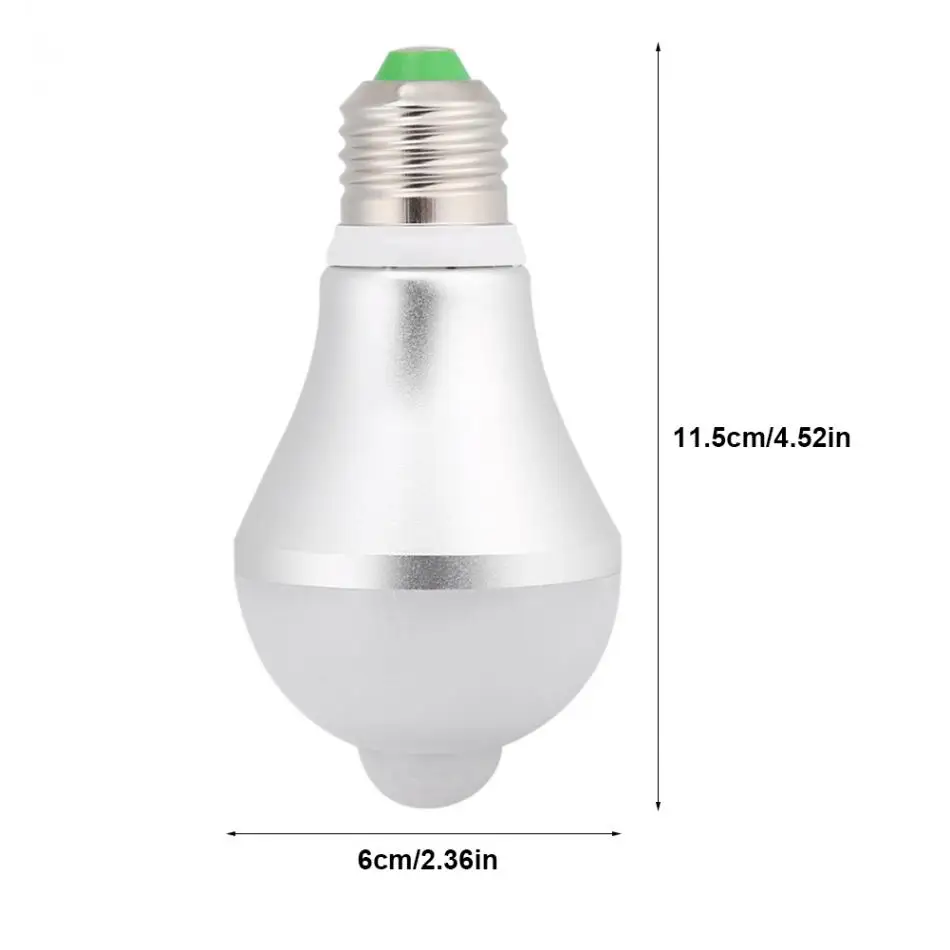 E27 5 Вт Светодиодный Лампа PIR инфракрасный автоматический движения Сенсор светодиодный свет лампа для туалет для парковки