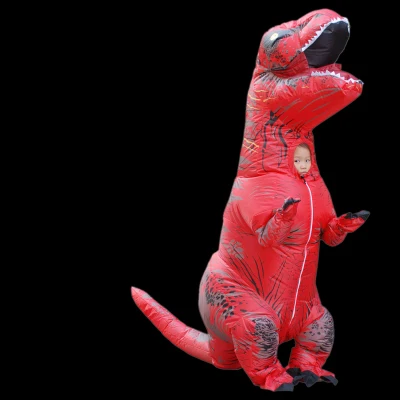Взрослый T-REX надувной костюм Рождественский Косплей динозавр животное комбинезон Хэллоуин костюм для женщин мужчин динозавр костюм