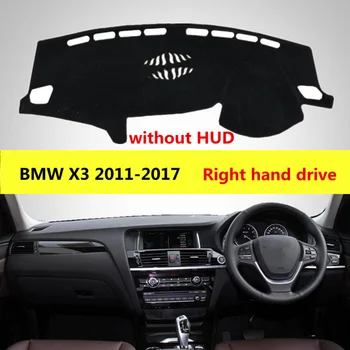 

TAIJS car dashboard cover for BMW X3 2011-2017 Without HUD right hand drive Auto dashboard Sun protective mat carpet for BMW X3