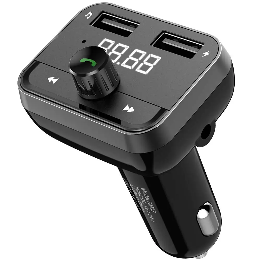 Nulaxy KM32 FM Transmitter V4.2+EDR Bluetooth Wireless FM Radio Adapter