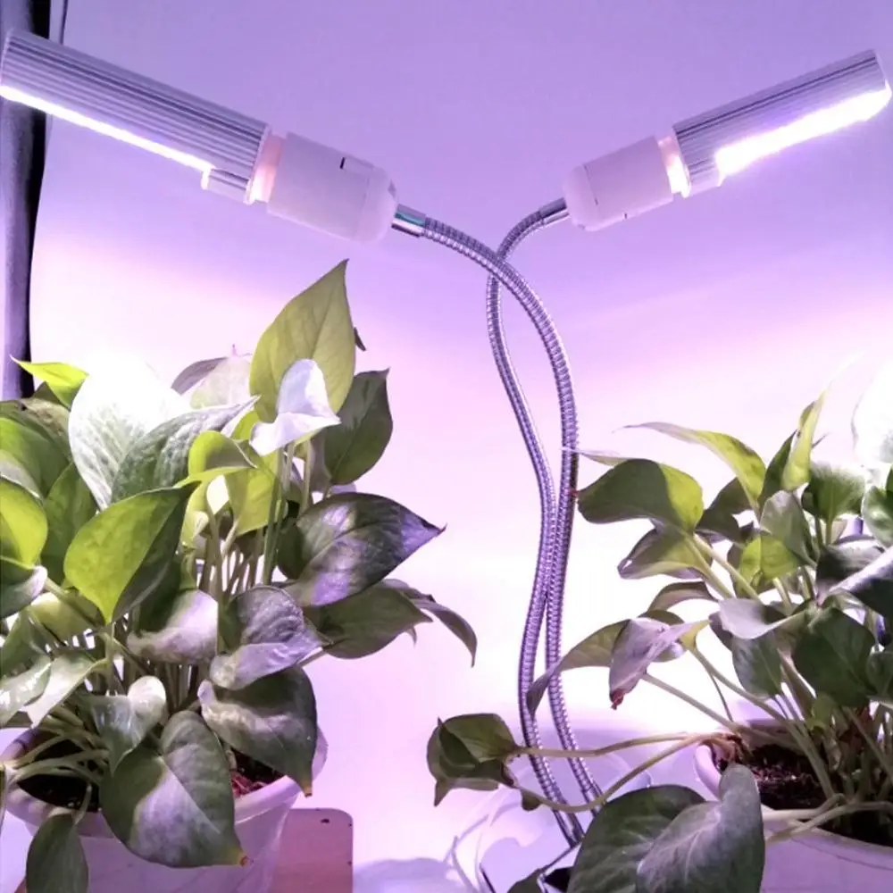 

85-265V 45W 88LED Indoor LED Plant Grow Light Full Spectrum Dual Heads with Gooseneck & Clip