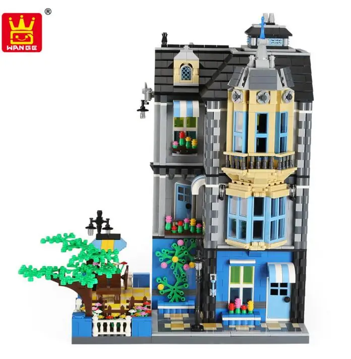 Wange 6310 Creator серия сад Кофейня модель строительные блоки Набор Классический MOC Архитектура игрушки для детей